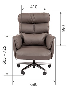 Офисное кресло CHAIRMAN 433, экокожа, коричневый